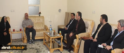 دیدار دکتر مهرمحمدی و دکتر قاسمی و هیات همراه با خانواده دانشجو معلم شهید علیرضا موسوی منزه