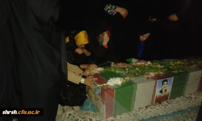 حضور پیکر مطهر شهید دهقان در مراسم وداع دانشجویان پردیس شهید باهنر با محرم و صفر