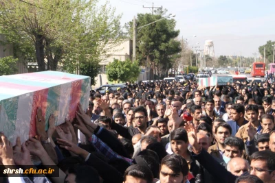 گزارش تصویری مراسم تدفین دو تن از شهدای گمنام هشت سال دفاع مقدس در پردیس باهنر