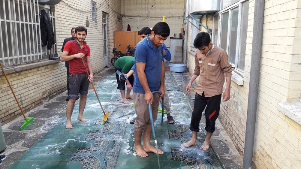 غبار روبی نمازخانه پردیس شهید رجایی فارس 4