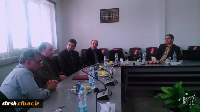 جلسه مسئولین پردیس شهید رجایی با دکتر علویان مهر رئیس دانشکده فنی شهید باهنر شیراز