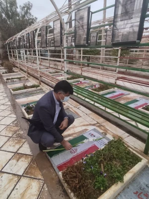 تجدید میثاق مسئولان و کارکنان پردیس شهید رجایی فارس با شهیدان گرانقدر انقلاب اسلامی 7